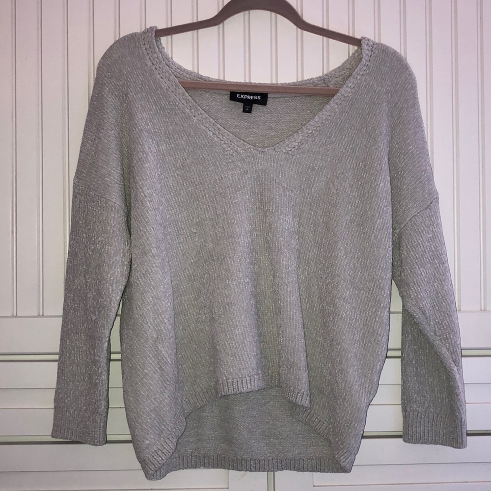Powder blue express cropped sweater